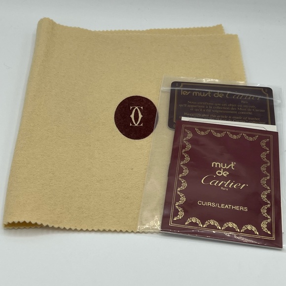 Cartier Bordeaux Leather Clutch Wristlet - Picture 8 of 11